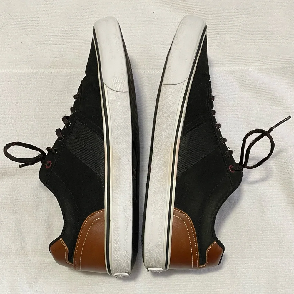 Levi's Men's Black Brown Sneakers Size 9.5 Casual Lace Up‎ Shoes